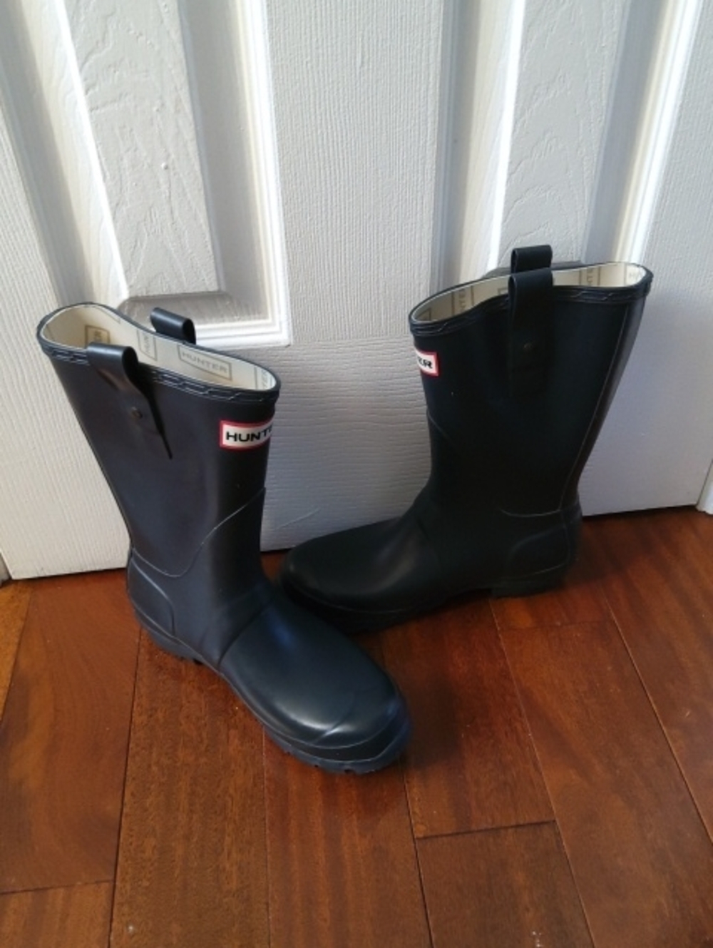 HUNTER☔New☔Navy Short Rubber Rain Boots
